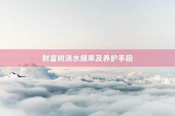财富树浇水频率及养护手段